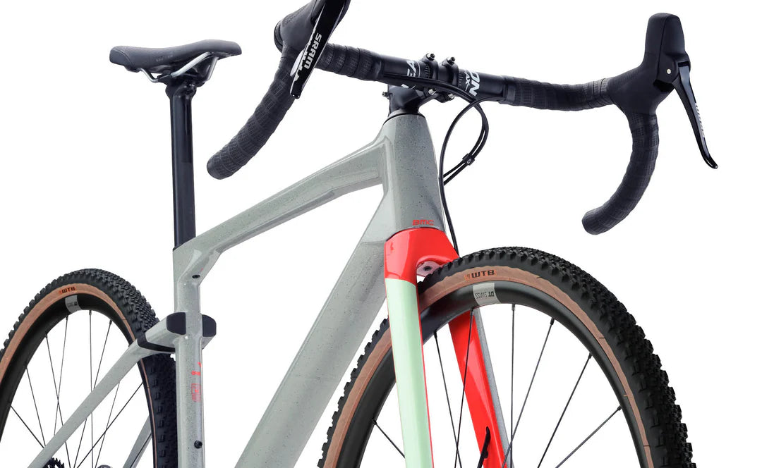 Bicicleta UNRESTRICTED ONE, Speckle grey/Neon red