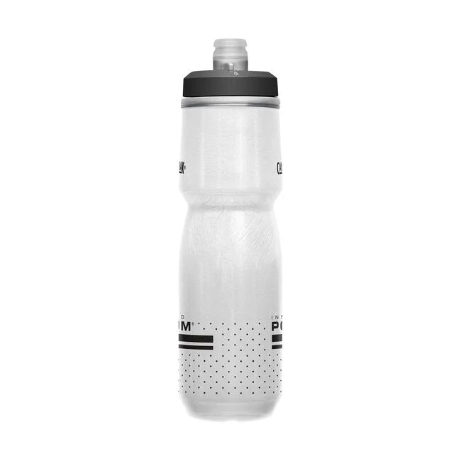 Botella Caramañola Bicicleta, Podium® Chill™ de 710ml, White Black