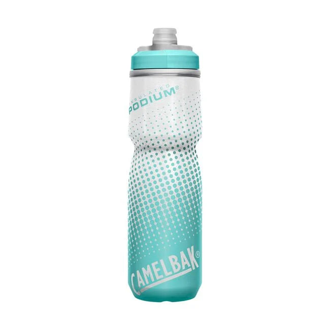 Botella Caramañola Bicicleta, Podium® Chill™ de 710ml, Teal Dot