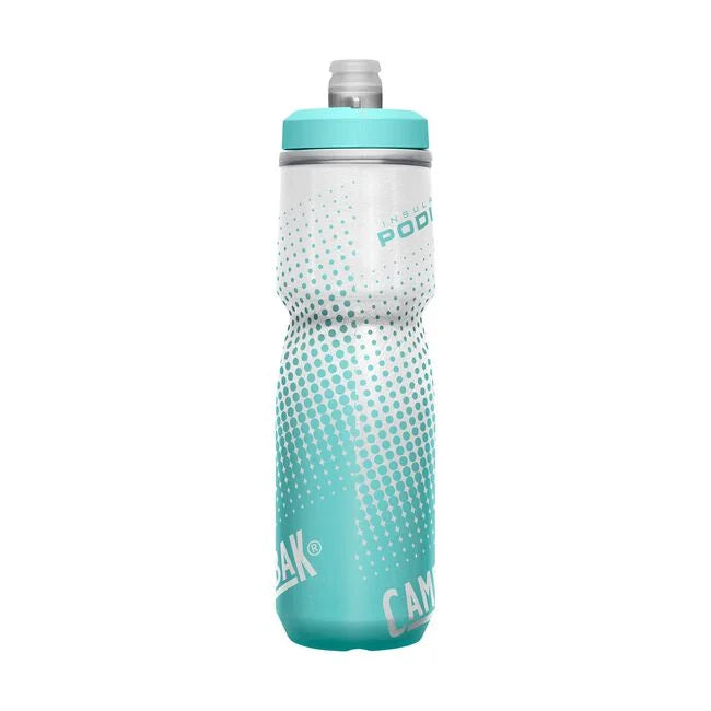 Botella Caramañola Bicicleta, Podium® Chill™ de 710ml, Teal Dot