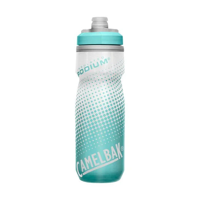Botella Caramañola Bicicleta, Podium® Chill™ de 620ml, Teal Dot
