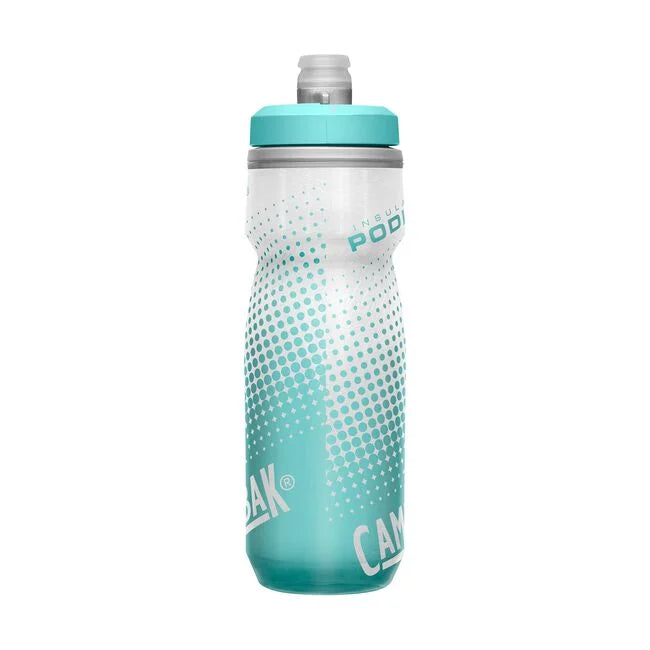 Botella Caramañola Bicicleta, Podium® Chill™ de 620ml, Teal Dot