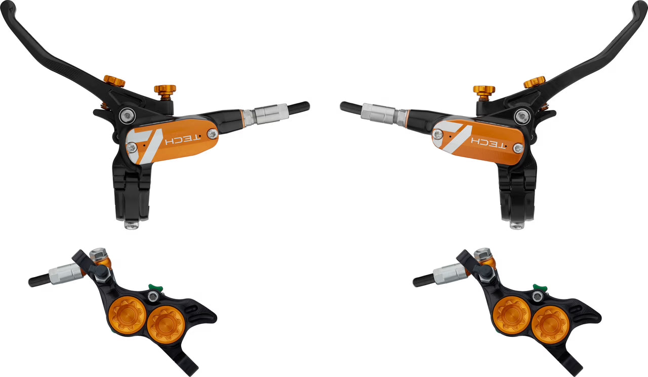 Freno Tech 4 E4 Disc Brake, Delantero y Trasero - 74mm, Naranja