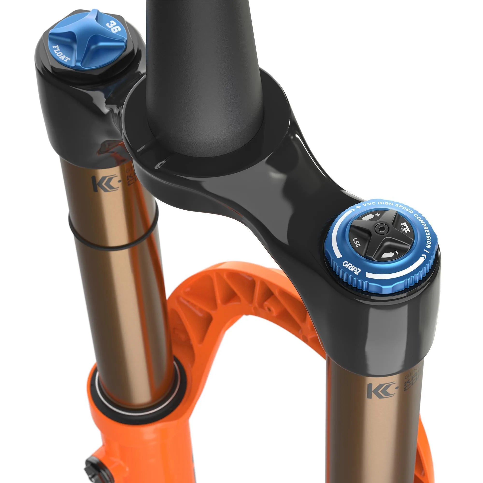 Suspensión FLOAT 36 Factory Kashima 29 160 Grip2 HSC/LSC QR - Naranja