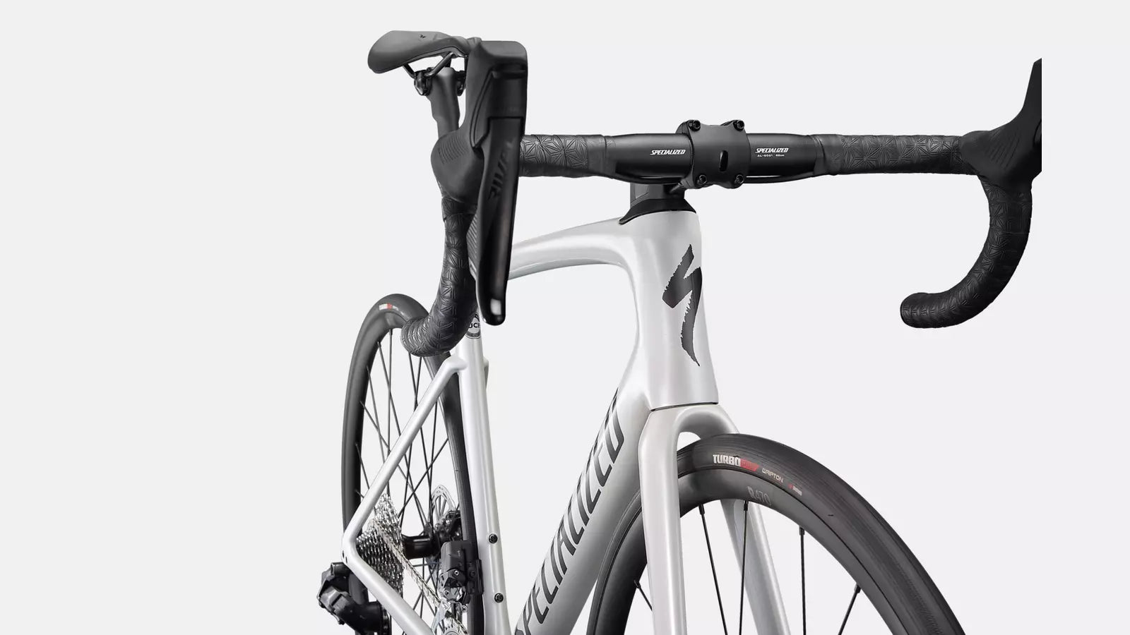 Bicicleta Tarmac SL7 Comp - Rival eTap AXS, Gloss Metallic White Silver/Smoke