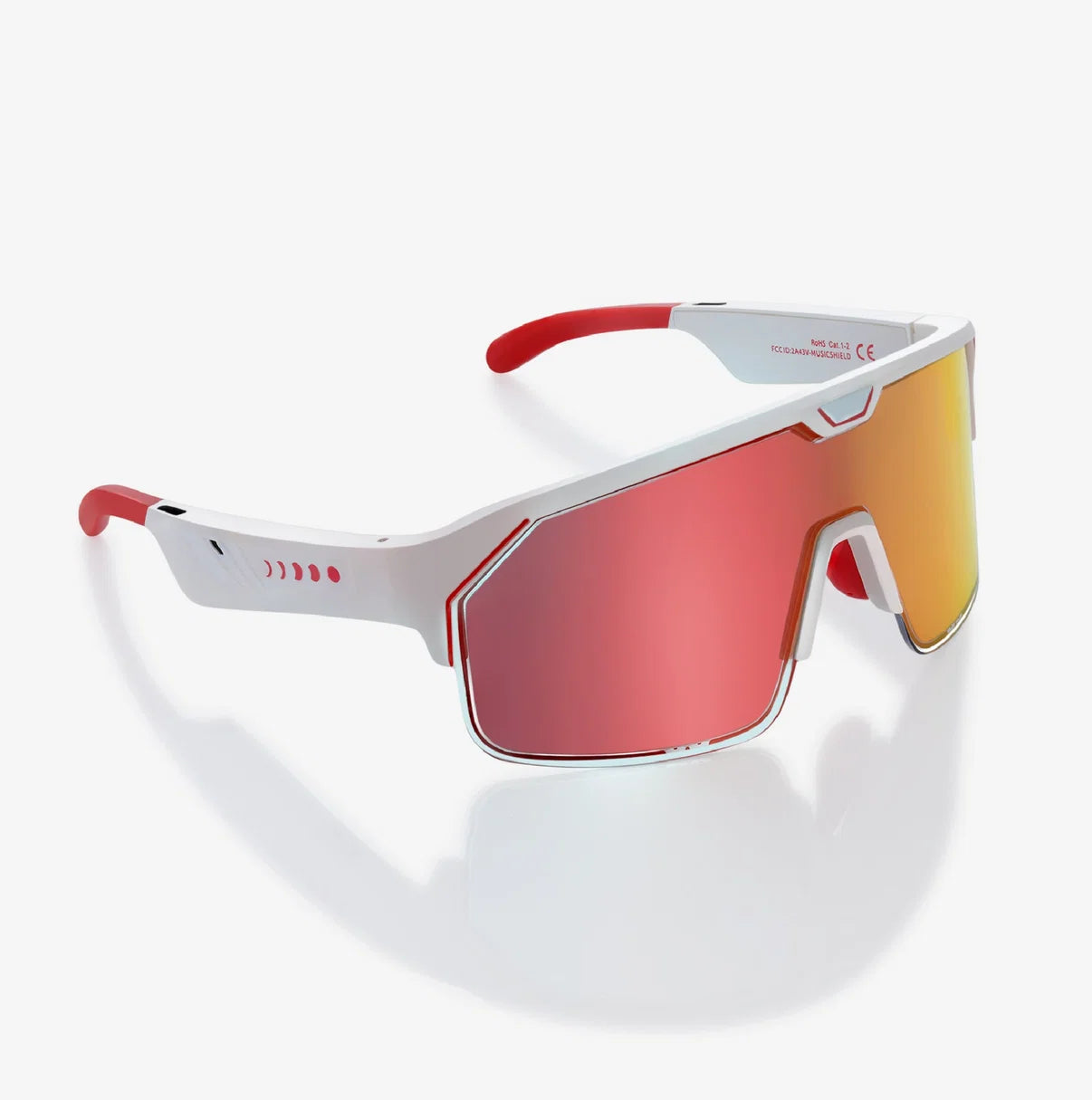 Gafas Music Shield, White/Fire
