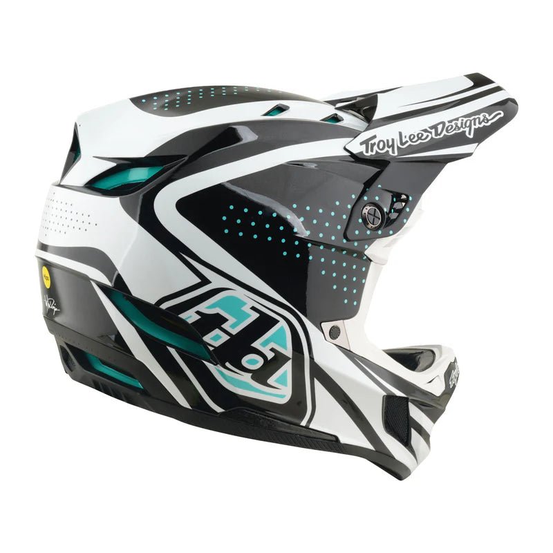 CASCO D4 POLYACRYLITE HELMET THE LINE CHARCOAL WHITE - Pidiendo Pista