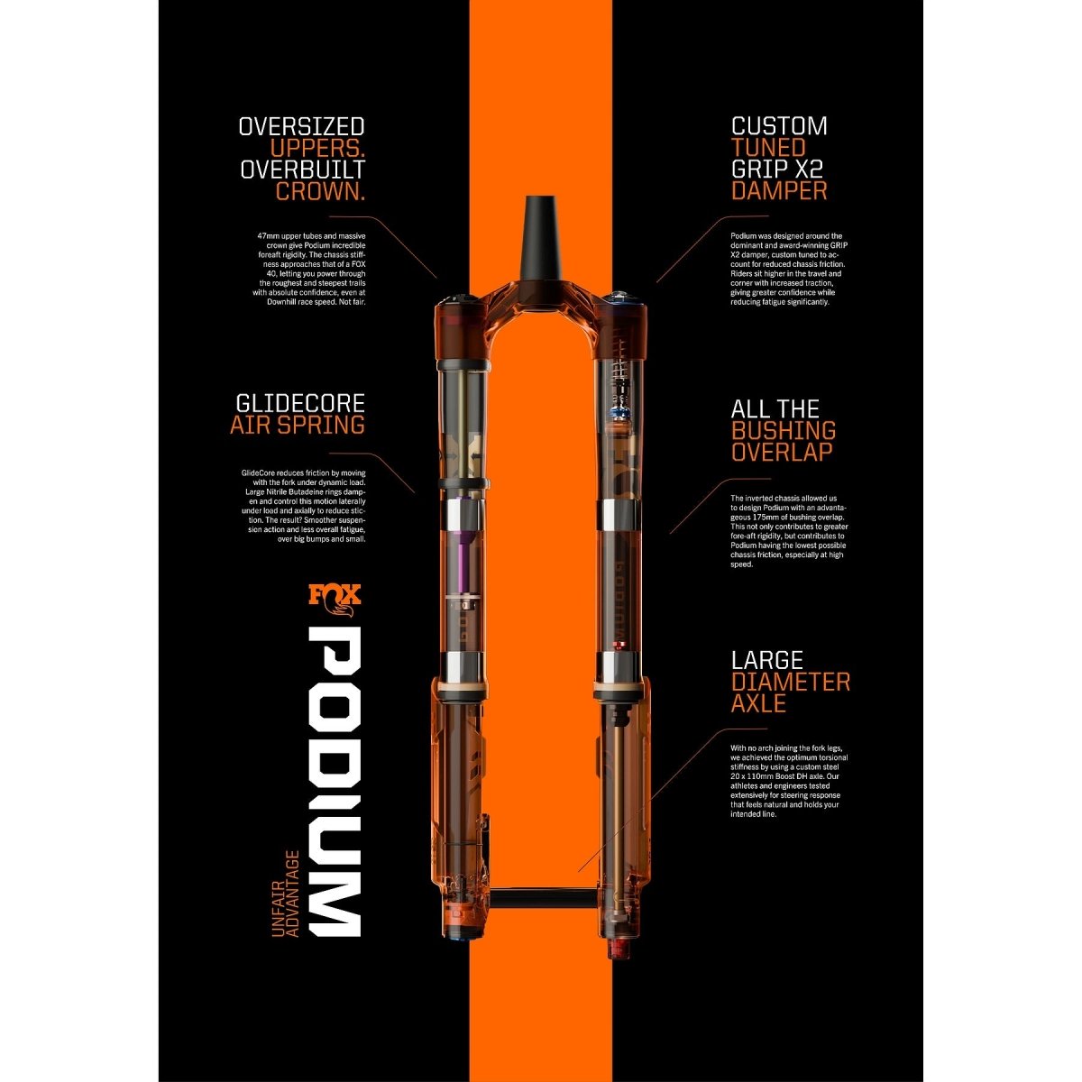 FOX Horquilla Suspensión - PODIUM - Factory | INV | GRIP X2 - 29