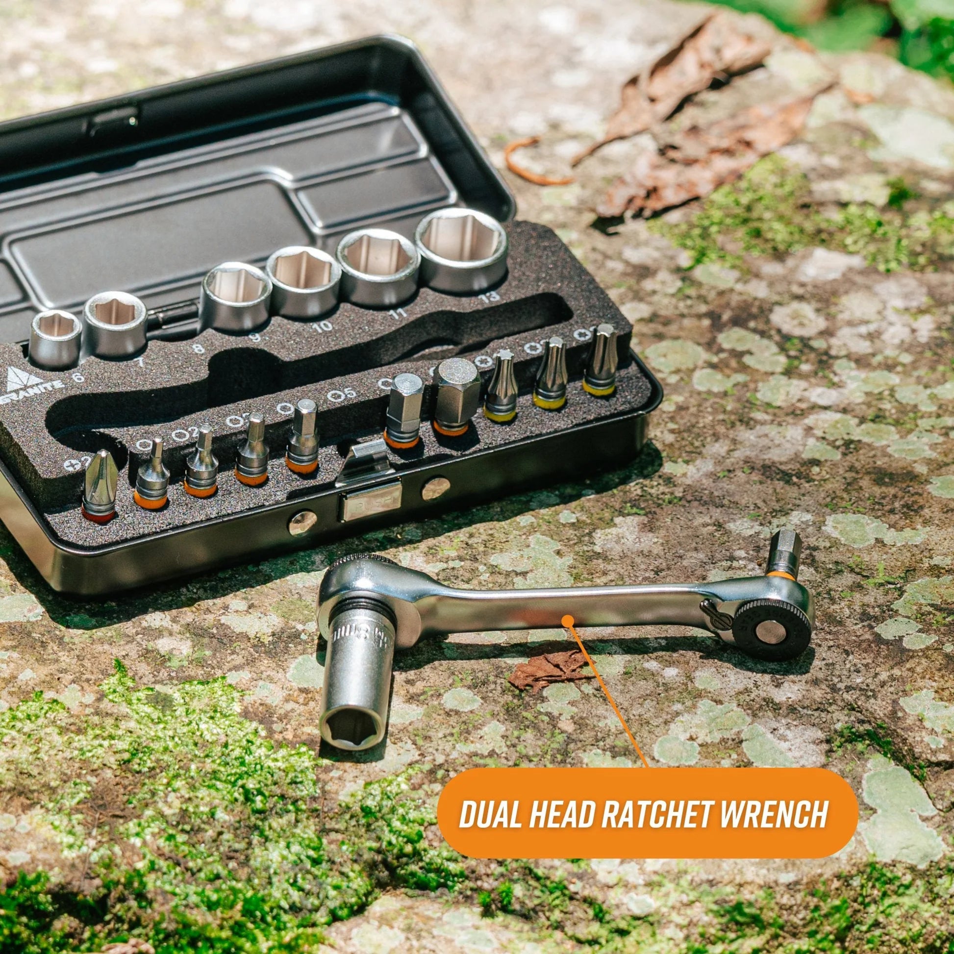 Kit Duet de Llave de Carraca con Puntas Hexagonales y Copas