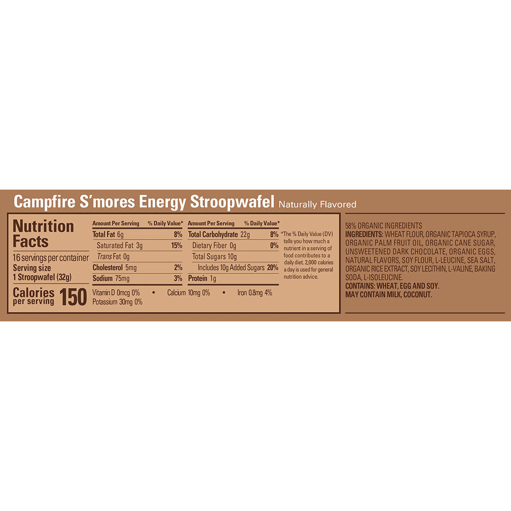 Energy Stroopwafel - Campfire S'Mores, Caja 16