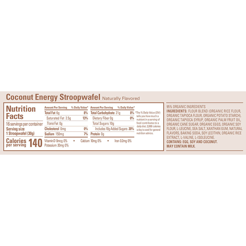 Energy Stroopwafel - Coconut, Caja 16