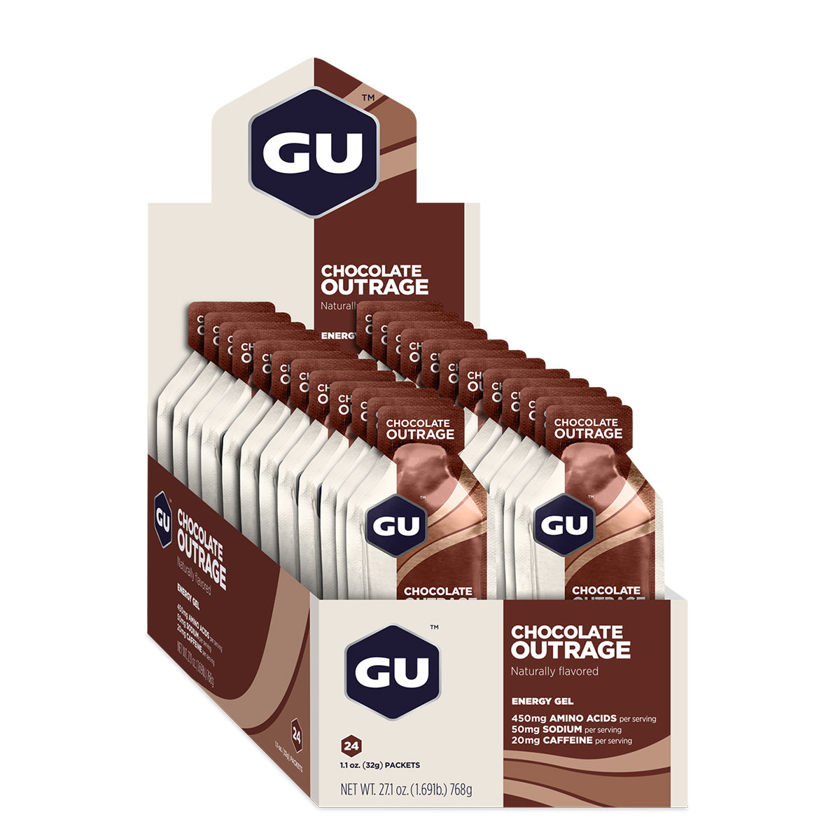 Gel de Energía Caja, Chocolate Outrage, 24/Count