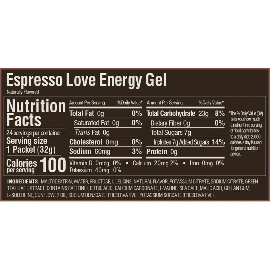 Gel de Energía Caja, Espresso Love, 24