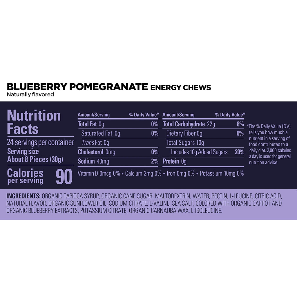 Gomas de Energía, Caja Blueberry Pomegranate, 12/Count