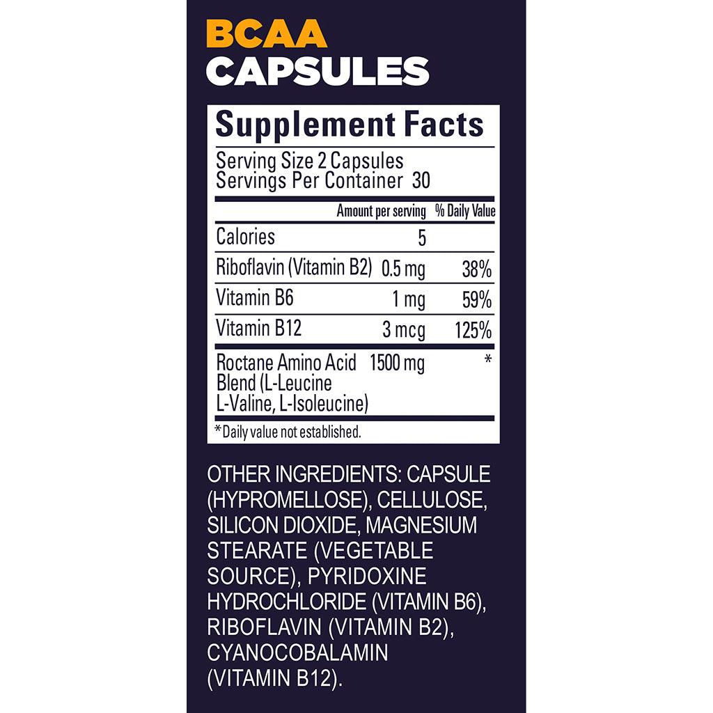 Suplemento Roctane BCAA Capsules, 60