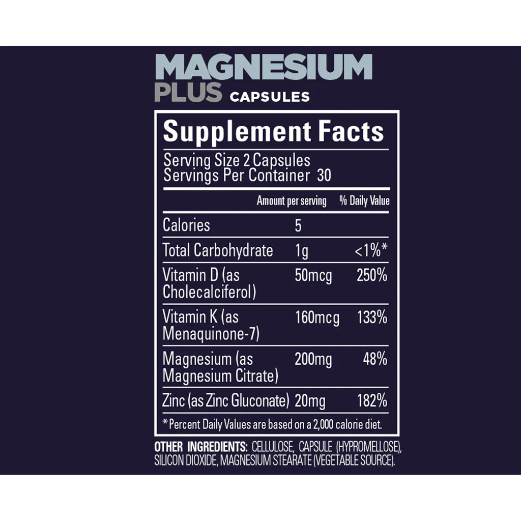 Suplementos Roctane Magnesium Plus Capsules, 60caps