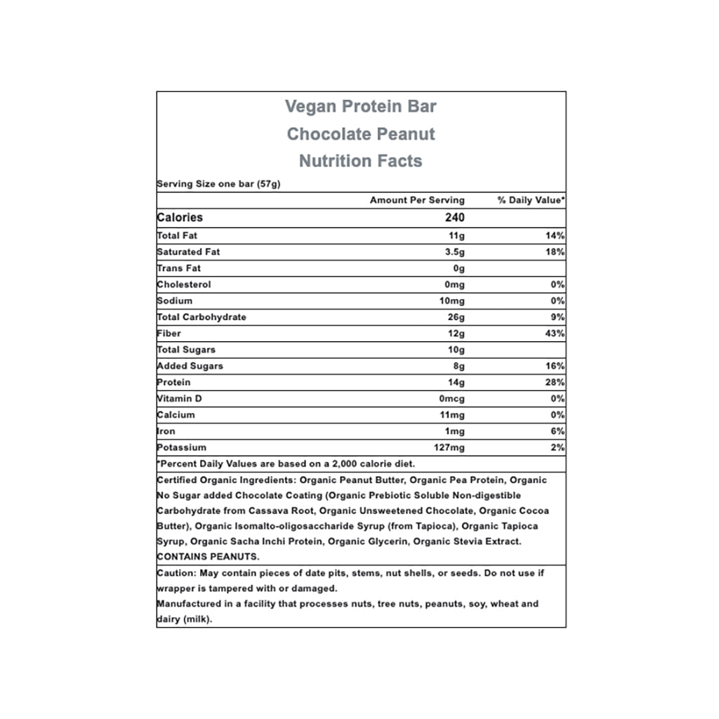 Barra Vegana Proteina, Chocolate Peanut, 12/Count