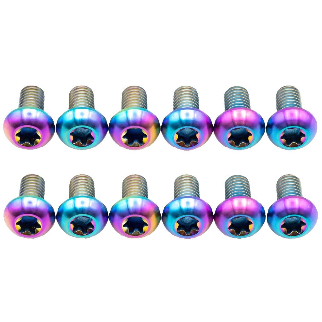 Tornillos de Titanio, para disco 6 Tornillos, Kit Rainbow, 12/uni - Pidiendo Pista
