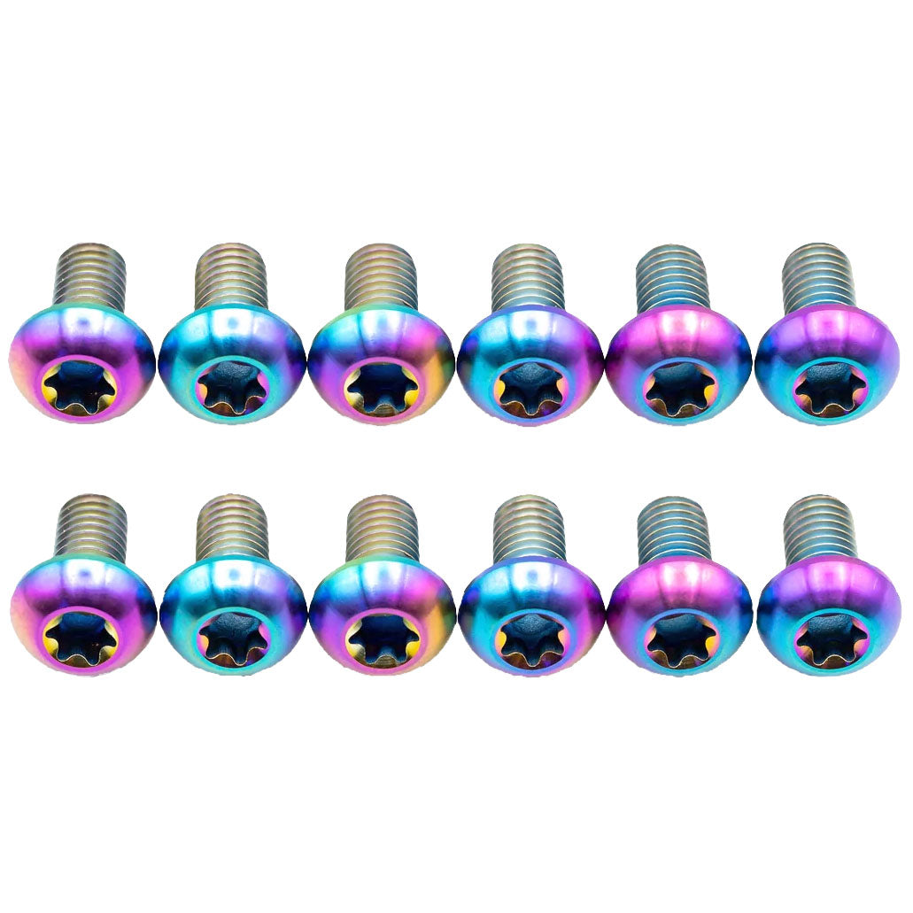 Tornillos de Titanio, para disco 6 Tornillos, Kit Rainbow, 12/uni