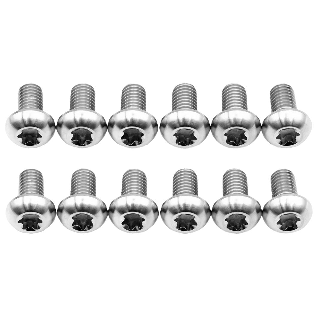 Tornillos de Titanio, para disco 6 Tornillos, Kit Plateado, 12/uni