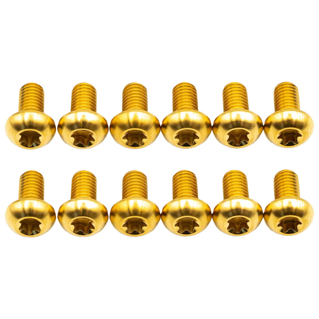 Tornillos de Titanio, para disco 6 Tornillos, Kit Dorado, 12/uni