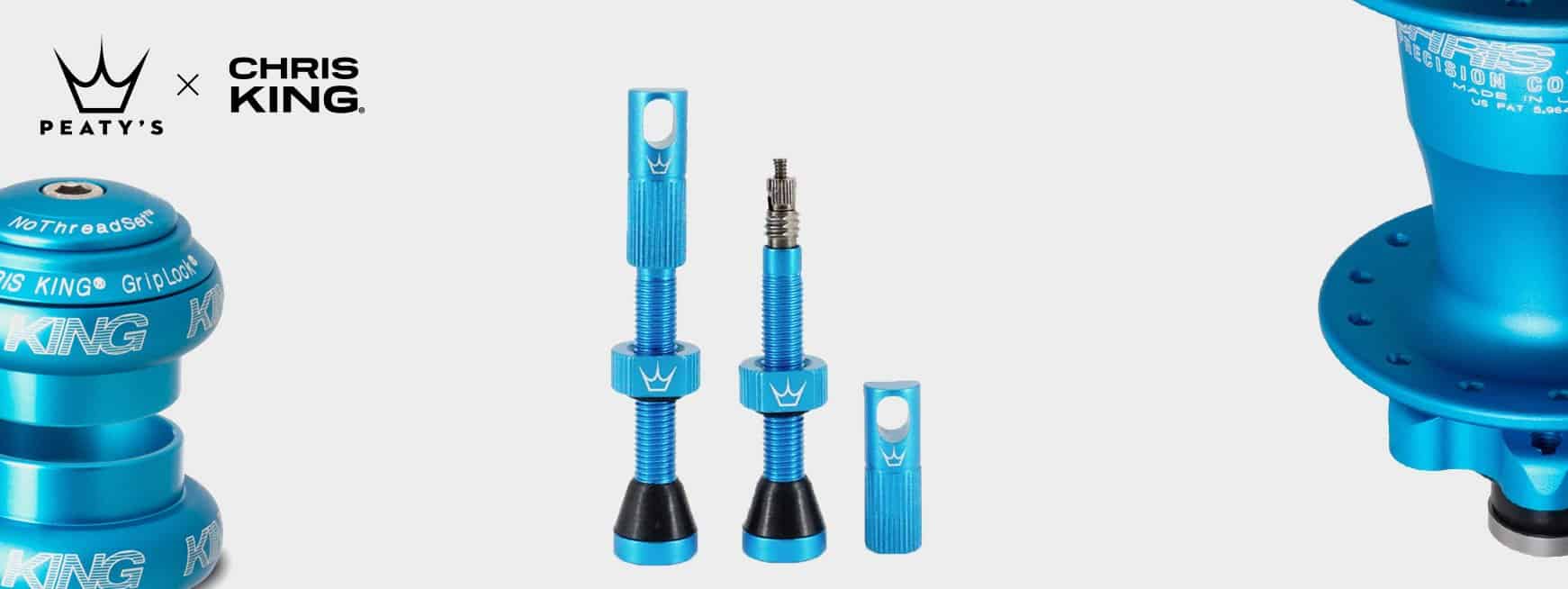 Válvulas con herramienta, 42 mm Azul