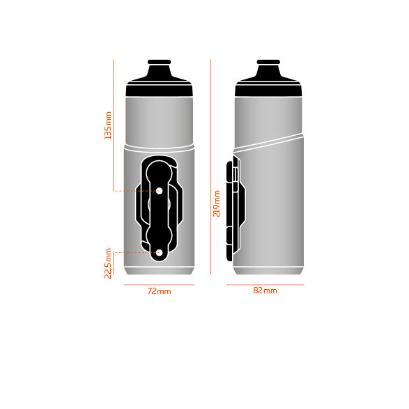 Kit magnético de botella FIDLOCK Twist 600ml, Transparente