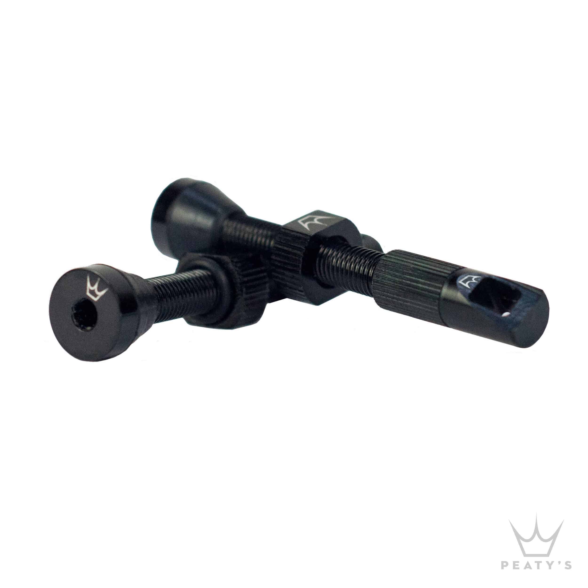 Válvulas con herramienta, 42 mm Negro